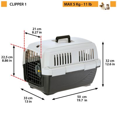 Ferplast Cage de transport pour chats et petits chiens CLIPPER