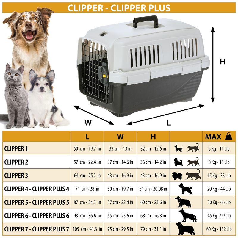 Ferplast Cage de transport pour chiens de taille moyenne à CLIPPER