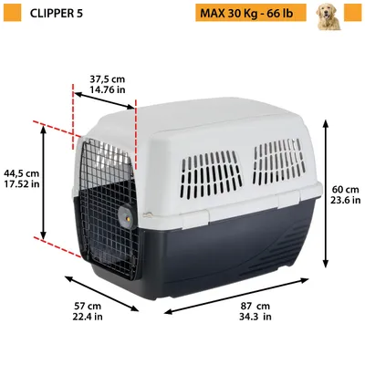 Ferplast Transportbox für mittelgroße Hunde CLIPPER