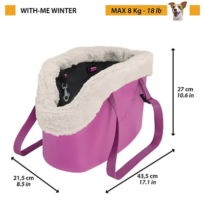 Ferplast Transporttasche für kleine Hunde aus gummiertem WITH-ME WINTER