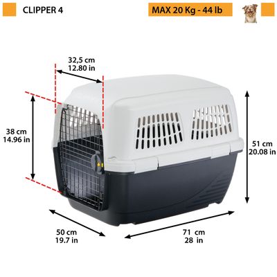 Ferplast Cage de transport pour chiens de taille moyenne CLIPPER