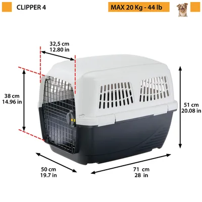 Ferplast Cage de transport pour chiens de taille moyenne CLIPPER