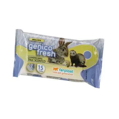 Ferplast Lingettes nettoyantes humides. Au talc - 15 GENICO FRESH Ferplast Lingettes nettoyantes humides. Au talc - 15 GENICO FRESH