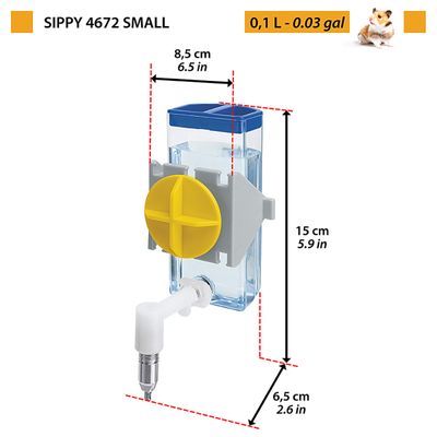 Ferplast Abreuvoir pour hamsters, souris et gerbilles SIPPY 4672