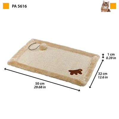 Ferplast Tapis à griffes pour chats en sisal avec balle de Arbre à chats