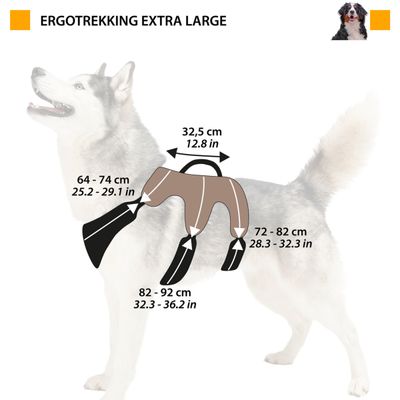 Ferplast Harnais Chien Rembourrée et réfléchissante, elle ERGOTREKKING