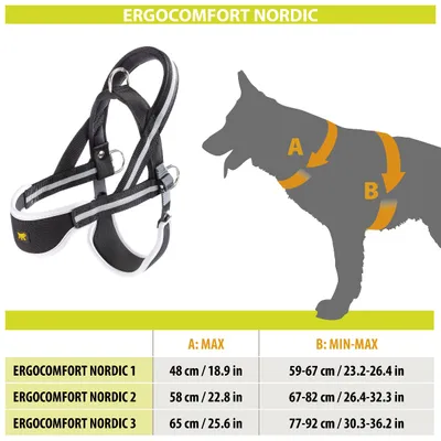 Ferplast Ergonomisches skandinavisches Nylongeschirr - 3 ERGOCOMFORT
