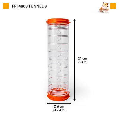 Ferplast Tube droit en plastique pour hamsters et autres Tunnel FPI 4808