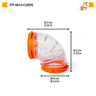 Ferplast Tube en plastique courbé pour hamsters et d'autres Tunnel FPI 4810