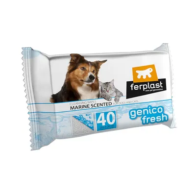 Ferplast Lingettes nettoyantes humides. Senteur marine - 40 GENICO FRESH Ferplast Lingettes nettoyantes humides. Senteur marine - 40 GENICO FRESH