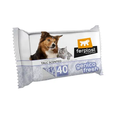 Ferplast Lingettes nettoyantes humides.  Au talc - 40 GENICO FRESH Ferplast Lingettes nettoyantes humides.  Au talc - 40 GENICO FRESH