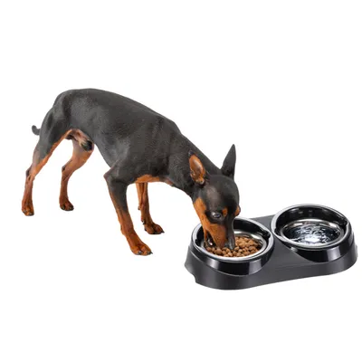 Ferplast Porte-gamelles en plastique avec gamelles en DUO FEED