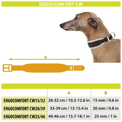 Ferplast Collier rembourré pour lévriers. Tailles variées. ERGOCOMFORT CW