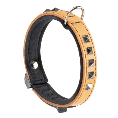 Ferplast Echtes Lederhalsband mit Ziernieten und GIOTTO LUXOR