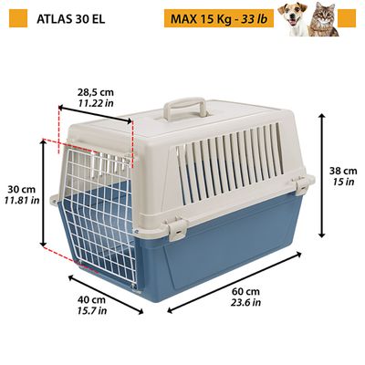 Ferplast Cage de transport en plastique Ferplast ATLAS 30 ATLAS EL