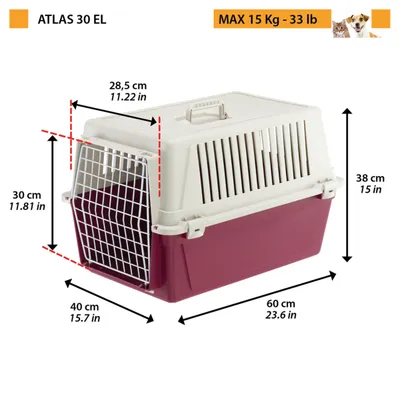 Ferplast Cage de transport en plastique Ferplast ATLAS 30 ATLAS EL