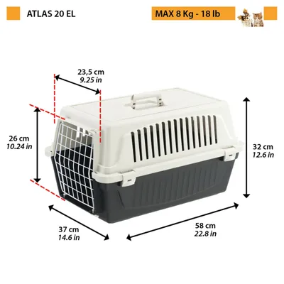 Ferplast Cage de transport en plastique Ferplast ATLAS 20 ATLAS EL