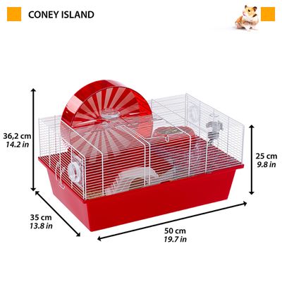 Cage pour Hamster Coney Island Maison de Rongeurs Multi-taille
