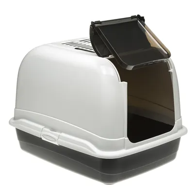 Ferplast Box toilette pour chats de grande taille avec toit MAXI BELLA