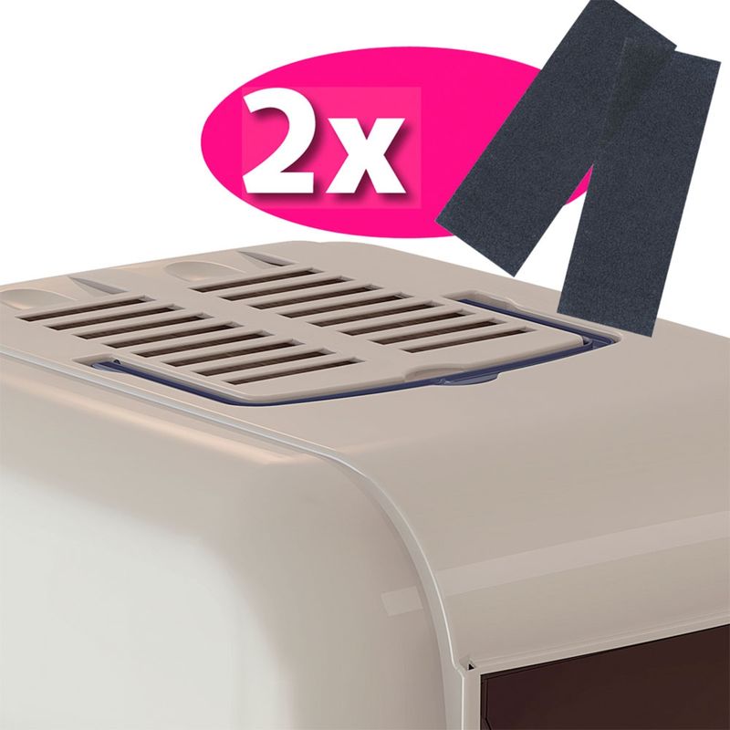 Ferplast Box toilette pour chats de grande taille avec toit MAXI BELLA