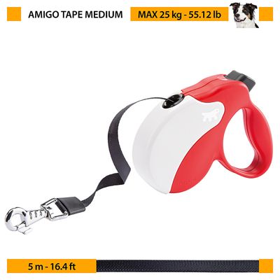 Ferplast Laisse rétractable avec bande extensible. 4 AMIGO TAPE