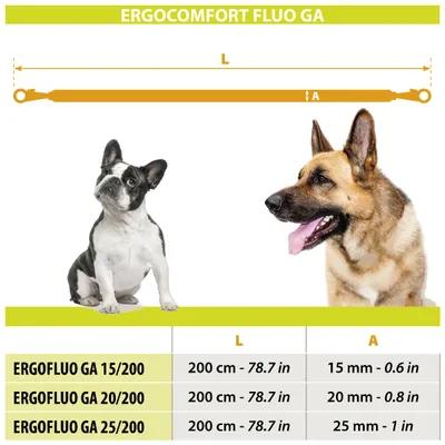 Ferplast Laisse de dressage pour chiens ERGOFLUO GA