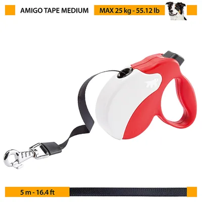 Ferplast Laisse rétractable avec bande extensible. 4 AMIGO TAPE