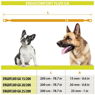 Ferplast Laisse de dressage pour chiens ERGOFLUO GA