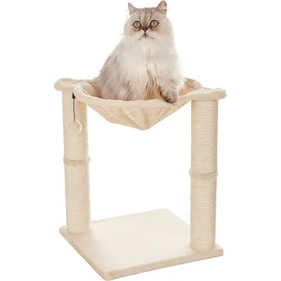 Turmförmiger Katzenbaum mit Höhle, Hängematte und Kratzbaum