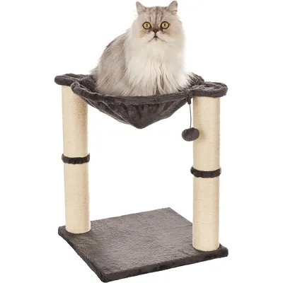 Turmförmiger Katzenbaum mit Höhle, Hängematte und Kratzbaum