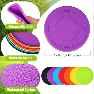 MCBOSON Frisbee en silicone 7 couleurs