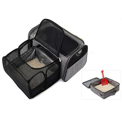 MCBOSON Bac à litière pliable + pelle pour chat