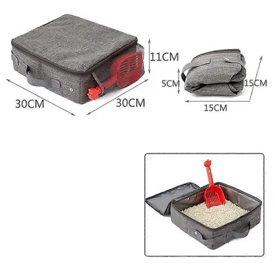MCBOSON Faltbare Katzentoilette + Schaufel
