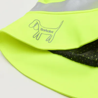 Barkalot Chapeau Bob Upcyclé Jaune Haute Visibilité