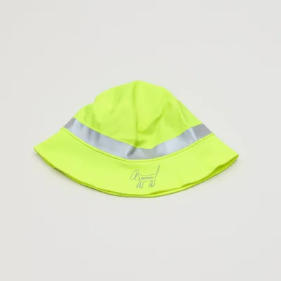 Barkalot Chapeau Bob Upcyclé Jaune Haute Visibilité