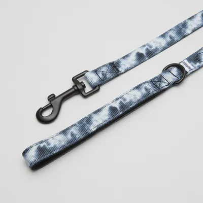 Barkalot Laisse pour chien noire Tie Dye