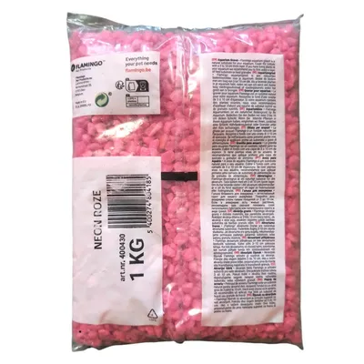 Gravier néon rose, 1 kg, pour aquarium