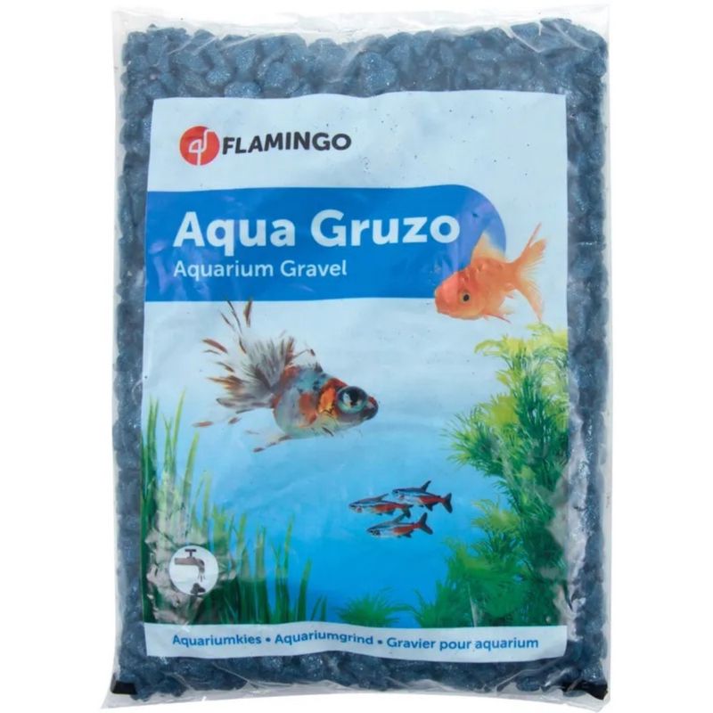 Flamingo - Gravier brillant Néon  foncé 1 kg aquarium
