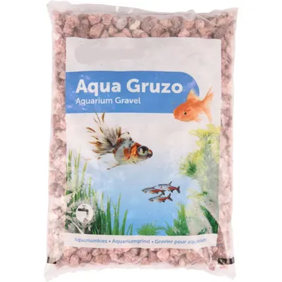 Gravier Gruzo rose 900 gr pour aquarium. Gravier Gruzo rose 900 gr pour aquarium.