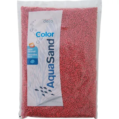 Sable décoratif 2-3 mm aqua Sand  framboise 1 kg pour aquarium