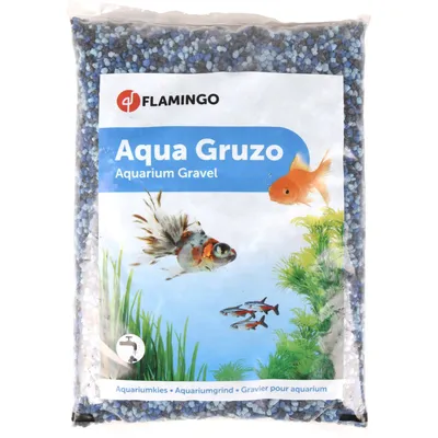 Gravier Gruzo Fin Bleu Noir Bleu foncé 1 kg pour aquarium