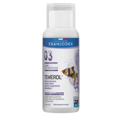 Désinfectant général TEMEROL flacon de 100 ml pour aquarium