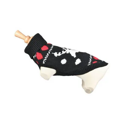 DOOGY CLASSIC Pull rayé rouge renne de Noël