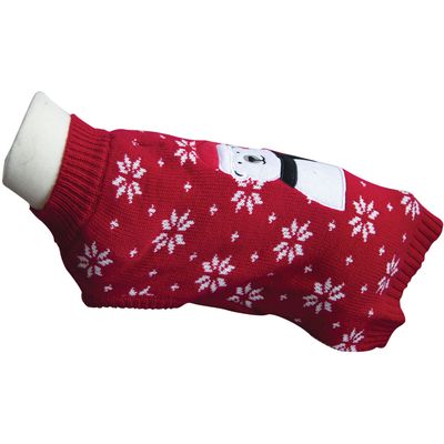 DOOGY CLASSIC Pull rayé rouge renne de Noël