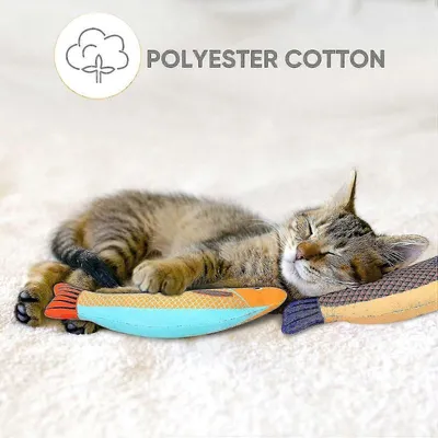 MCBOSON Jouet pour chat à l'herbe à chat 3 pièces