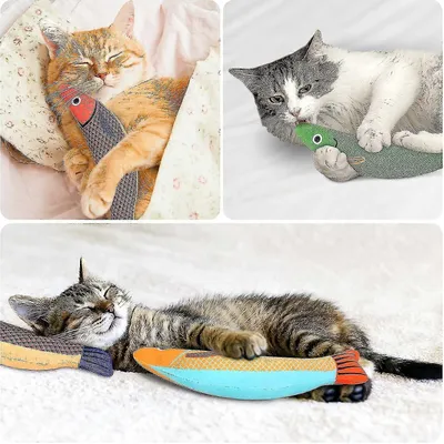 MCBOSON Jouet pour chat à l'herbe à chat 3 pièces