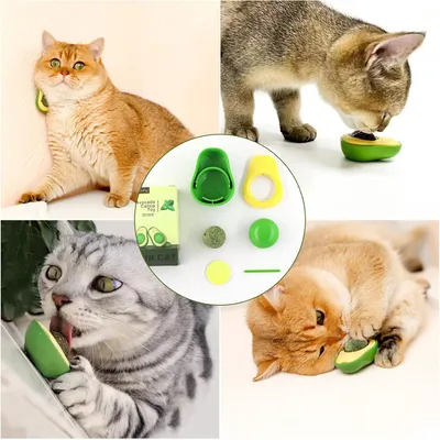 MCBOSON Boules herbe à chat, forme avocat pour chat