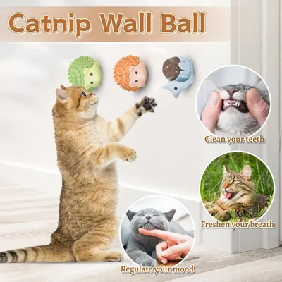MCBOSON 3 PièCes Katzenmint Balls Jouet pour Chat