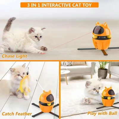 3-in-1 interaktives Katzenspielzeug – Automatisches Spielzeug