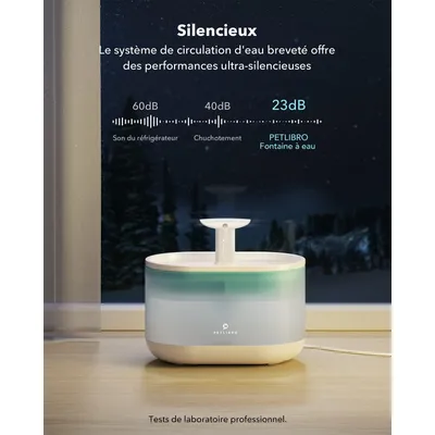 MCBOSON  Fontaine à boire silencieuse pour chat